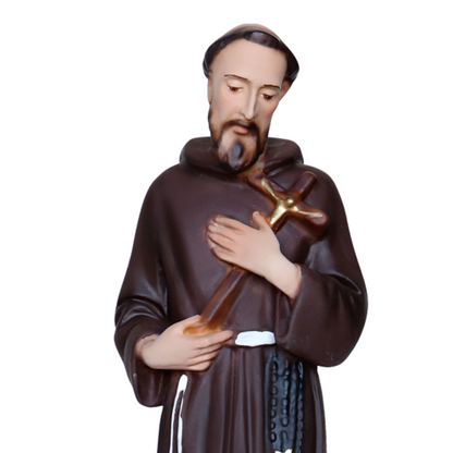 Statua San Francesco d'Assisi 30 cm in Resina Piena