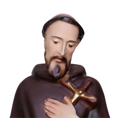 Statua San Francesco d'Assisi 30 cm in Resina Piena