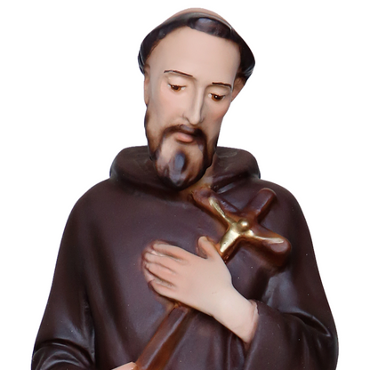 Statua San Francesco d'Assisi 30 cm in Resina Piena
