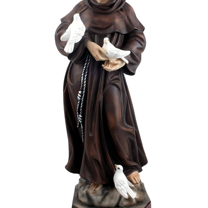 Statua San Francesco d'Assisi 60 cm in Resina