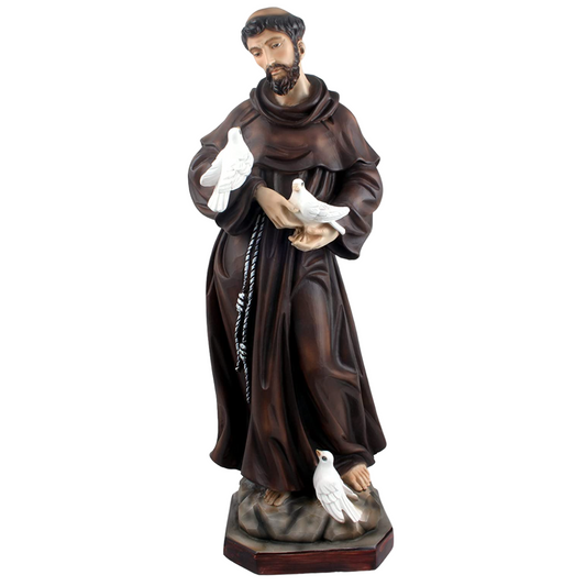 Statua San Francesco d'Assisi 60 cm in Resina