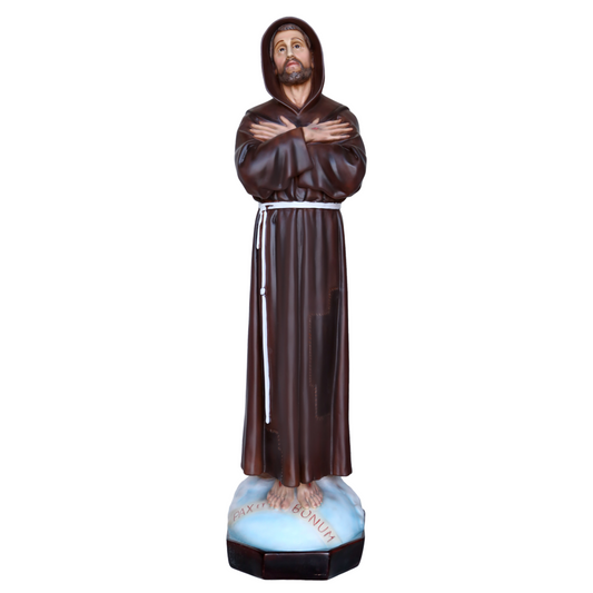 Statua San Francesco d'Assisi 80 cm in Resina