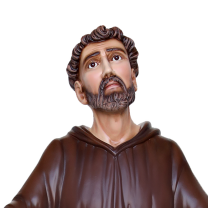 Statua San Francesco d'Assisi Braccia Aperte 130 cm in Vetroresina