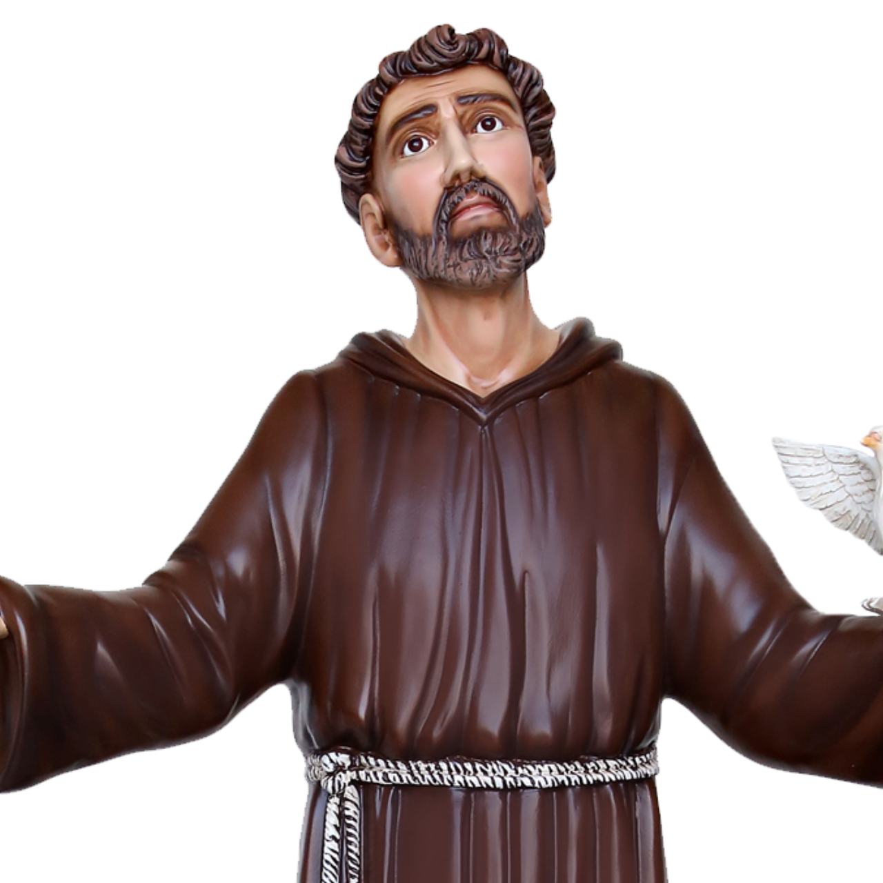 Statua San Francesco d'Assisi Braccia Aperte 130 cm in Vetroresina