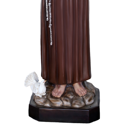 Statua San Francesco d'Assisi Braccia Aperte 130 cm in Vetroresina