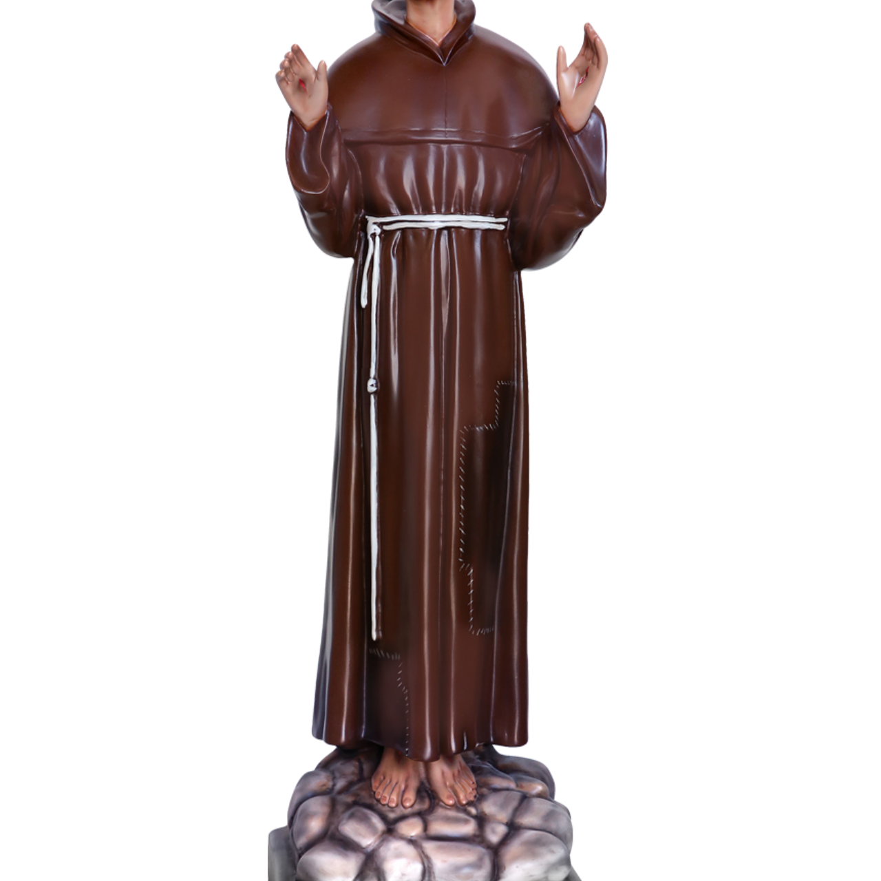 Statua San Francesco d'Assisi Braccia Aperte 85 cm in Resina