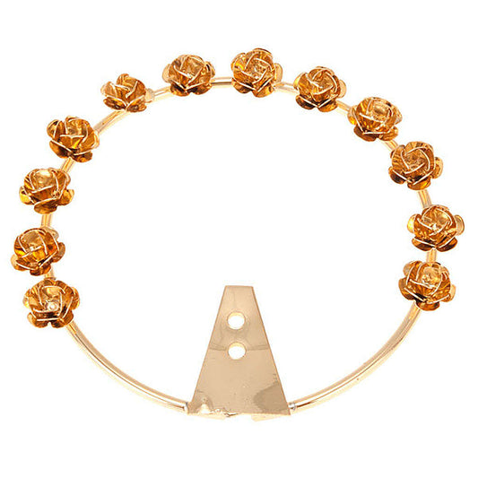 Stellario con Rose in Ottone Finitura Dorata