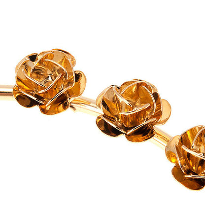 Stellario con Rose in Ottone Finitura Dorata