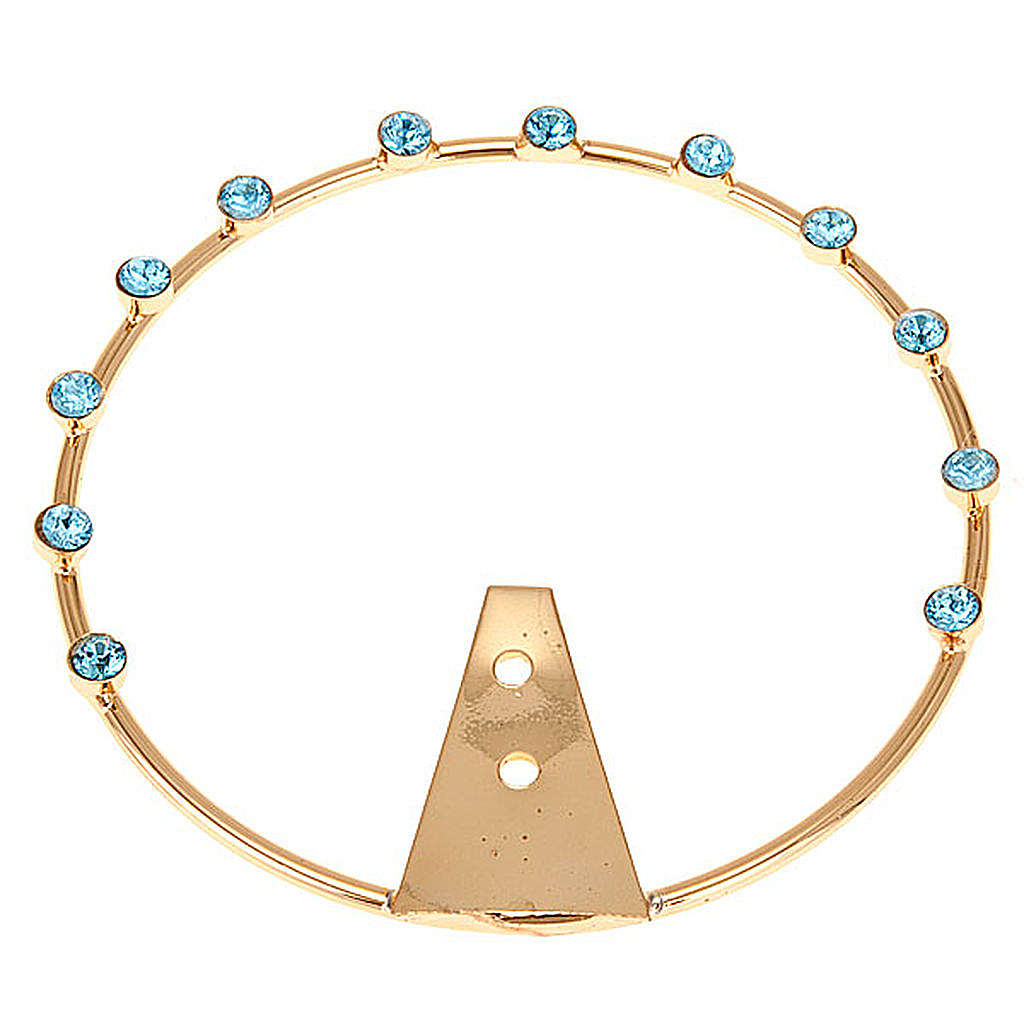 Stellario con Strass in Ottone Finitura Dorata