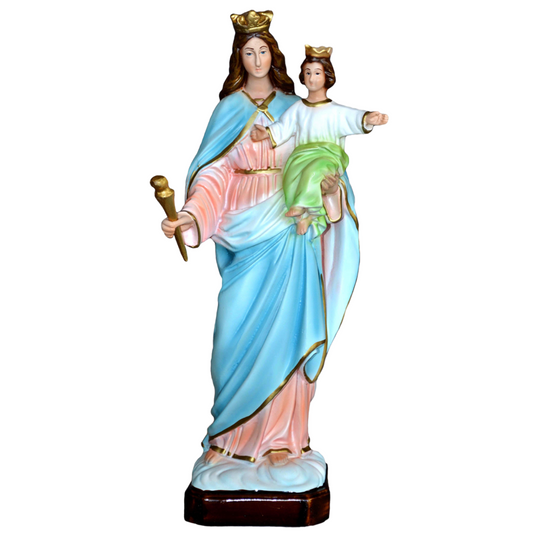 Statua Madonna Ausiliatrice 30 cm in Resina Piena