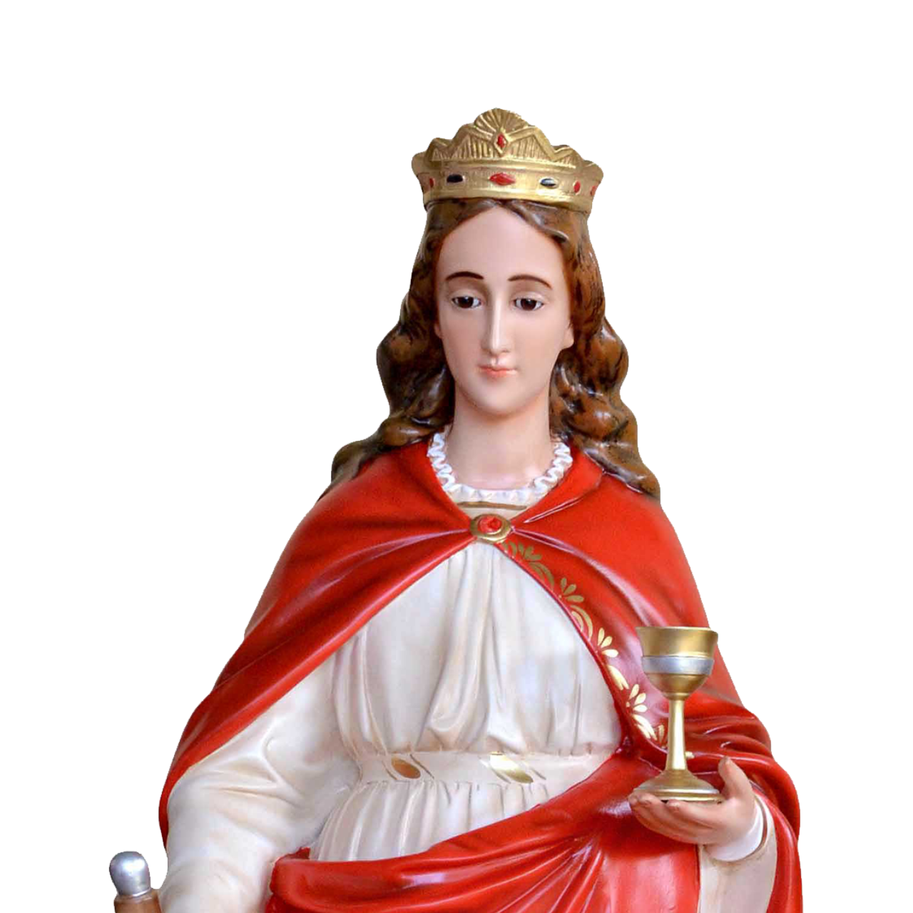 Statua Santa Barbara 130 cm in Vetroresina