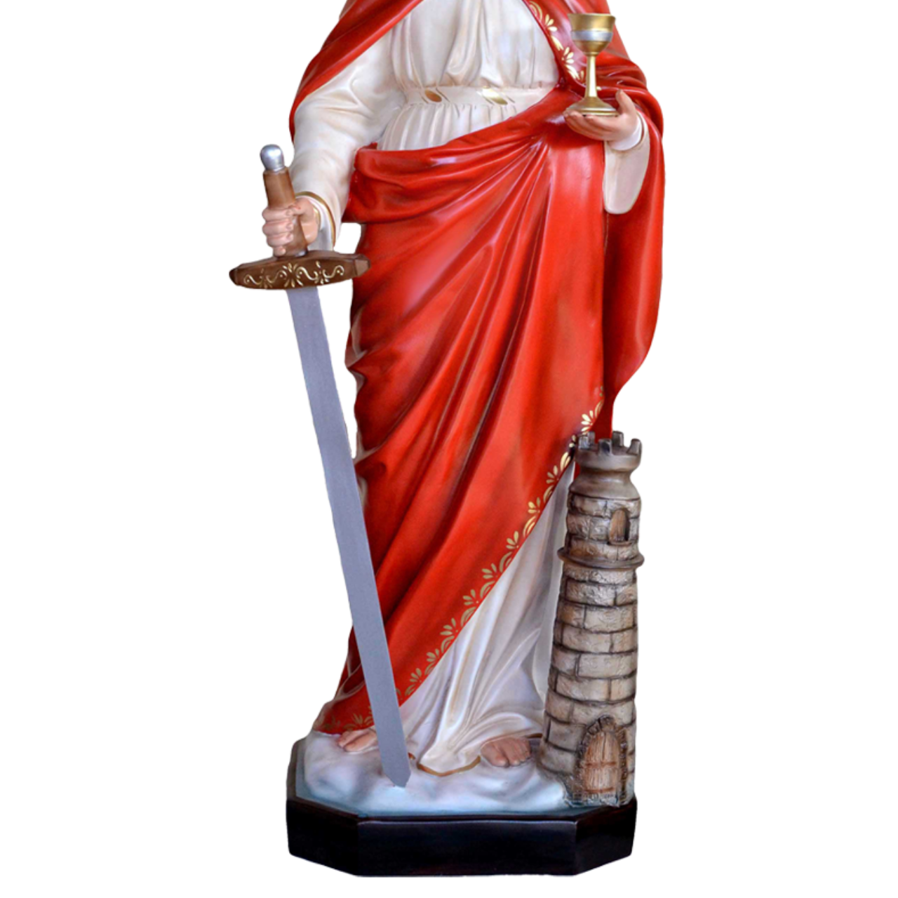 Statua Santa Barbara 130 cm in Vetroresina