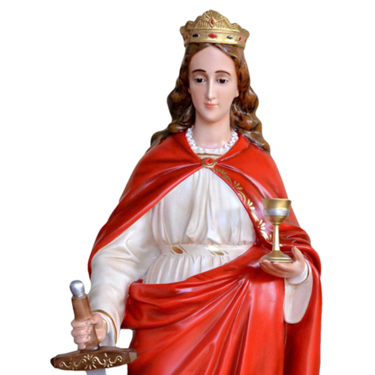 Statua Santa Barbara 130 cm in Vetroresina