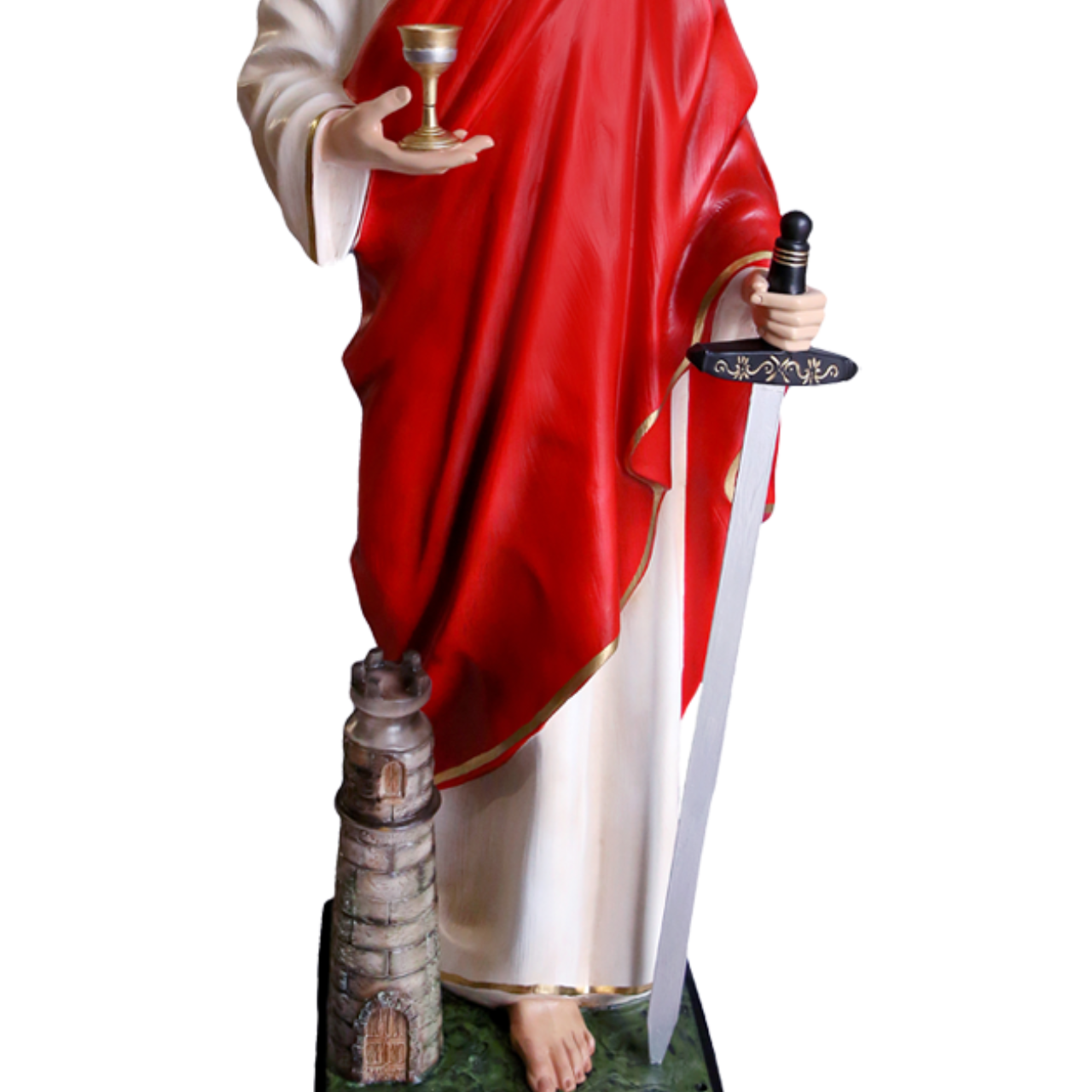 Statua Santa Barbara 155 cm in Vetroresina