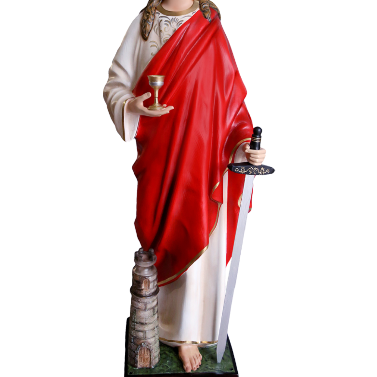 Statua Santa Barbara 155 cm in Vetroresina