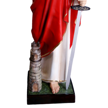 Statua Santa Barbara 155 cm in Vetroresina