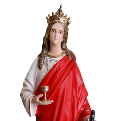 Statua Santa Barbara 155 cm in Vetroresina