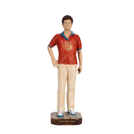 Statua San Carlo Acutis 30 cm in Resina Piena