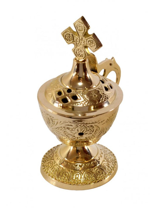 Brucia Incenso in Ottone Dorato Altezza 13,5 Centimetri