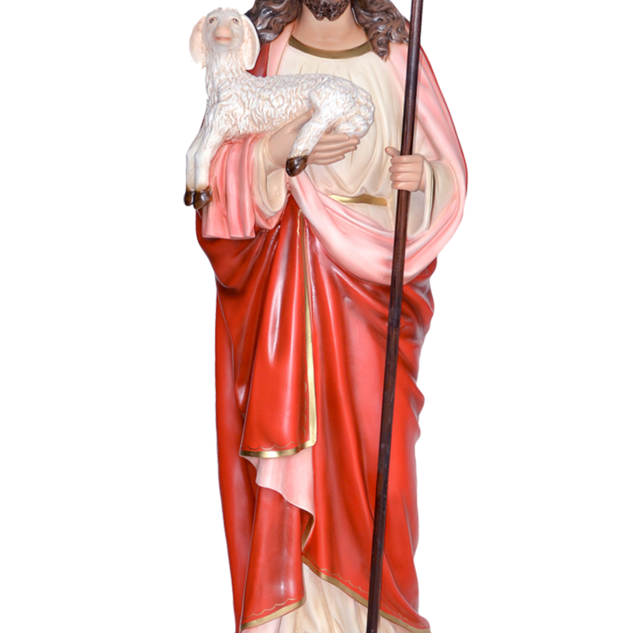 Statua Gesù Buon Pastore 160 cm in Vetroresina