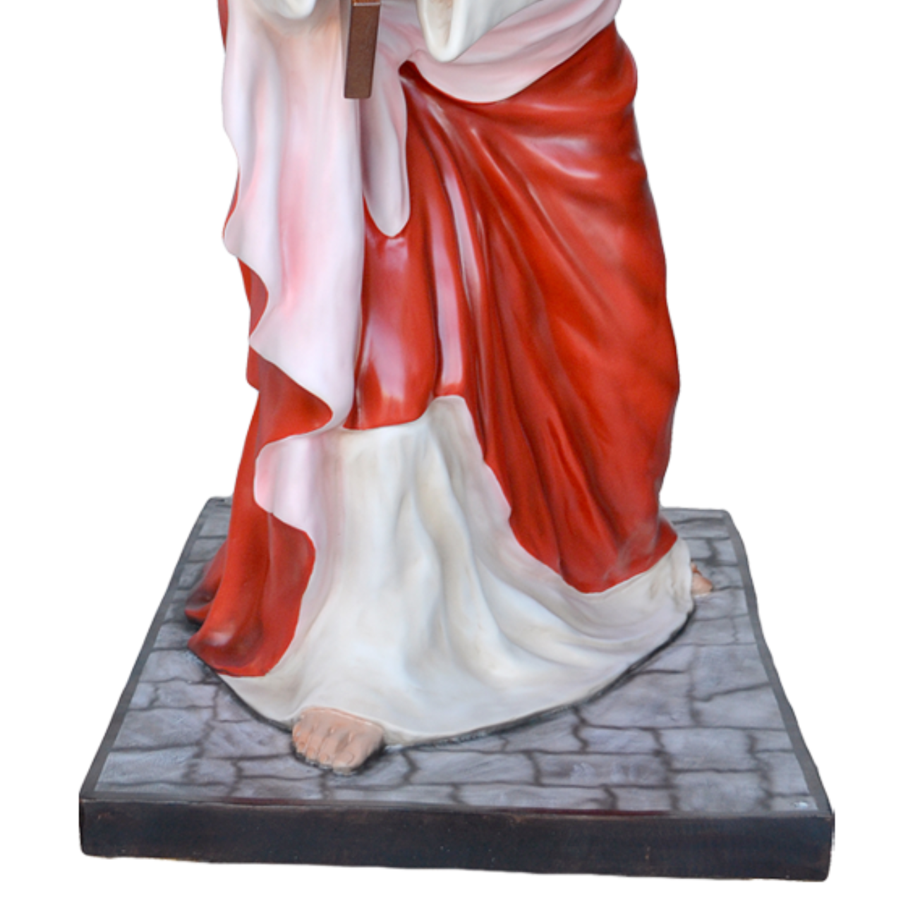 Statua Gesù Cadente con Croce 127 cm in Vetroresina