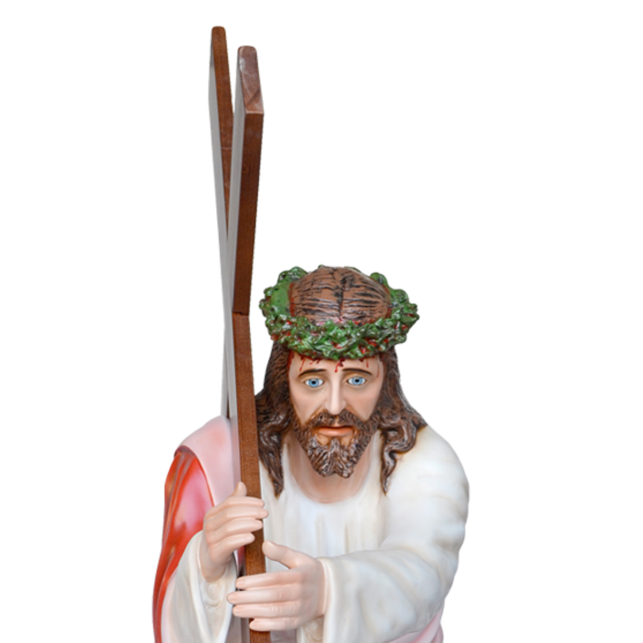 Statua Gesù Cadente con Croce 127 cm in Vetroresina