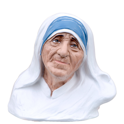 Statua Busto Santa Madre Teresa di Calcutta 35 cm in Vetroresina