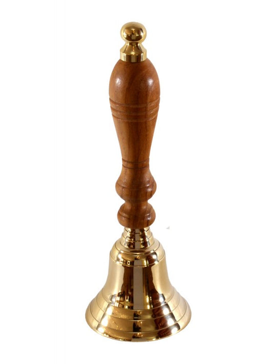 Campanello Liturgico Classico con Manico in Legno 7,5X21 Centimetri