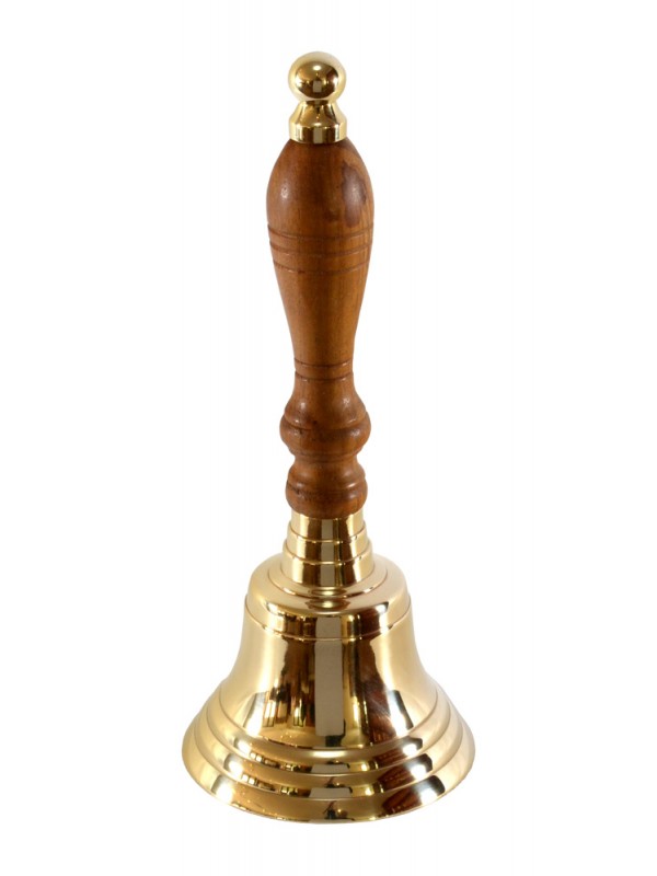 Campanello Liturgico Classico con Manico in Legno 9,5x23,5 Centimetri