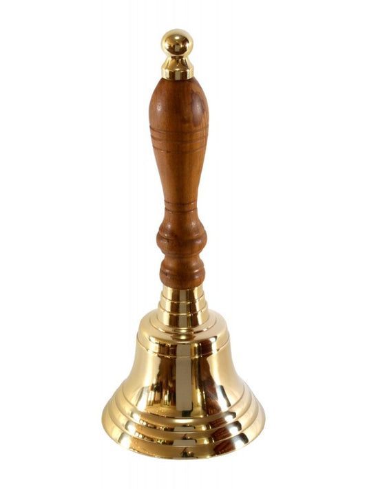 Campanello Liturgico Classico con Manico in Legno 9,5x23,5 Centimetri