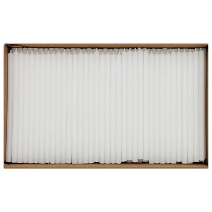 Cartone Candele Votive Bianche per Flambeaux 1,3 cm x 27 cm 10 Kg