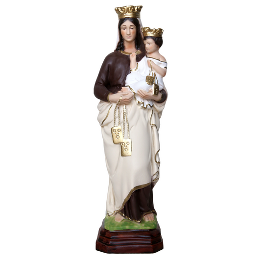Statua Madonna del Carmine 25 cm in Resina Piena