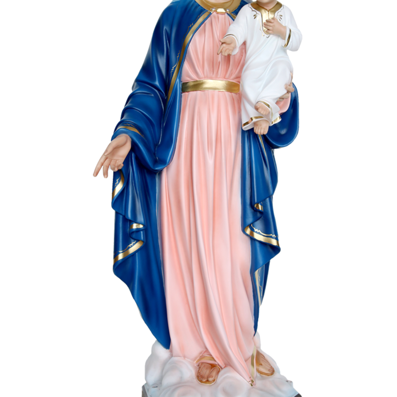 Statua Madonna con Bambino 110 cm in Resina