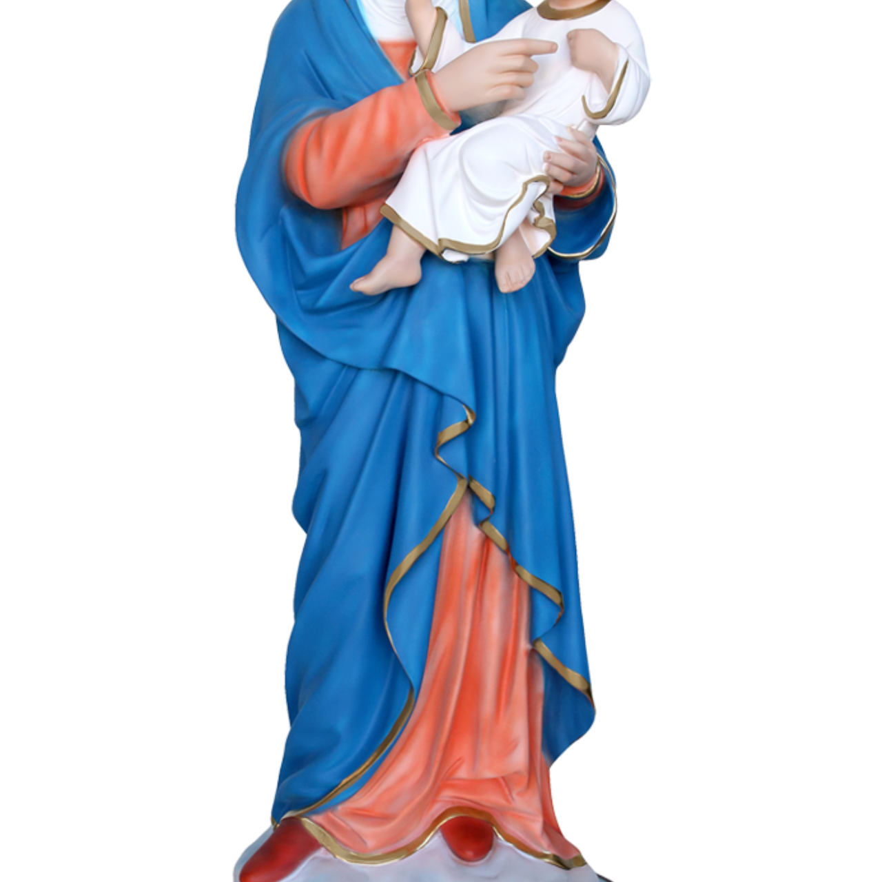 Statua Madonna con Bambino 95 cm in Resina