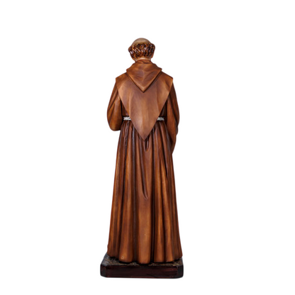 Statua San Francesco d'Assisi con Lupo 80 cm in Resina