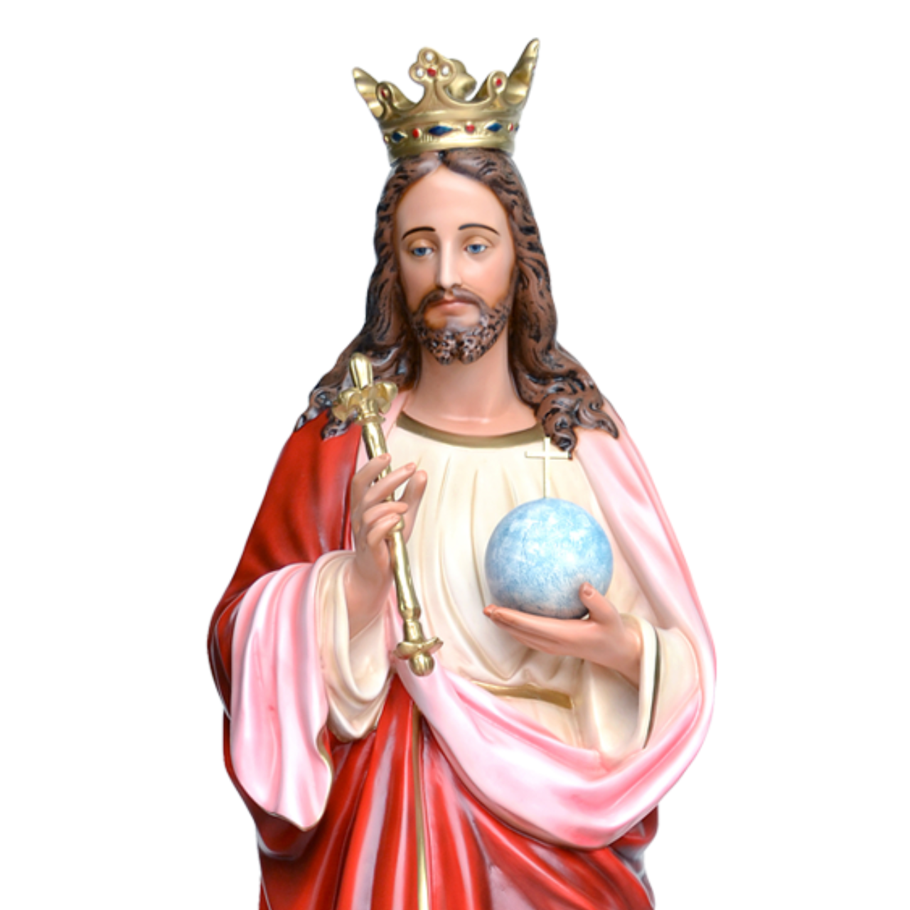 Statua Gesù Cristo Re 160 cm in Vetroresina
