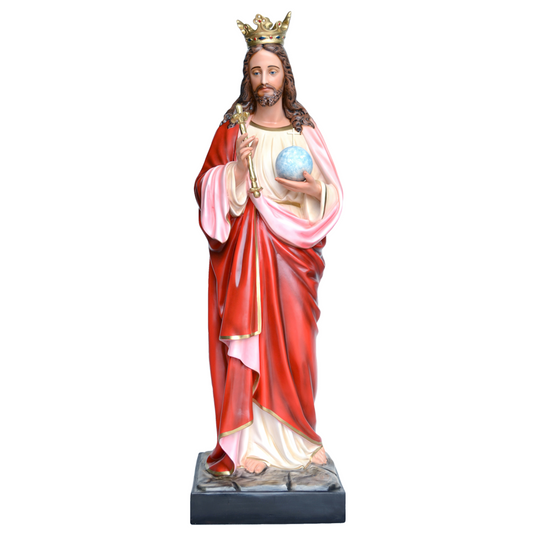 Statua Gesù Cristo Re 160 cm in Vetroresina