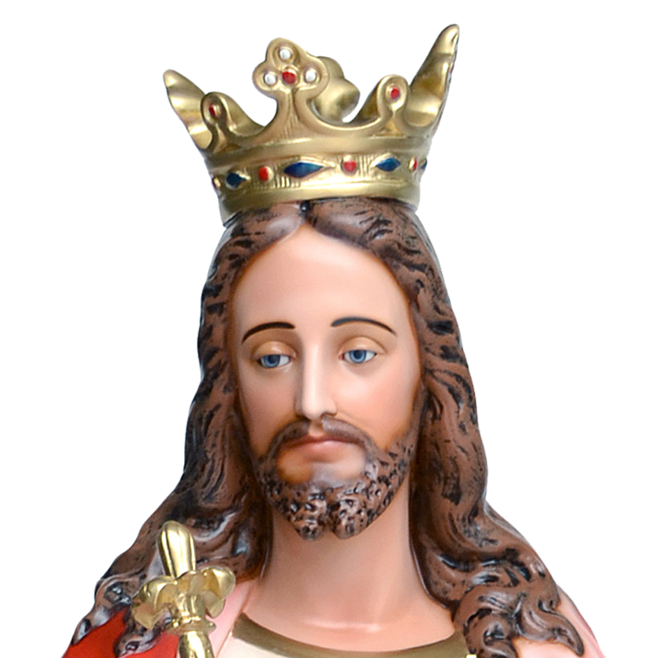 Statua Gesù Cristo Re 160 cm in Vetroresina