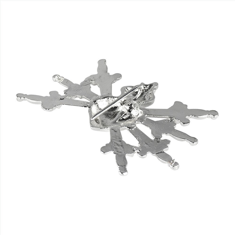 Cuore Madonna Addolorata Sette Spade in Ottone 10 cm Finitura Argentata