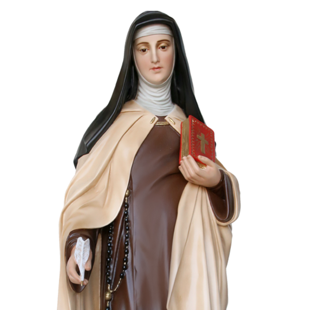 Statua Santa Teresa D'Avila 100 cm in Vetroresina