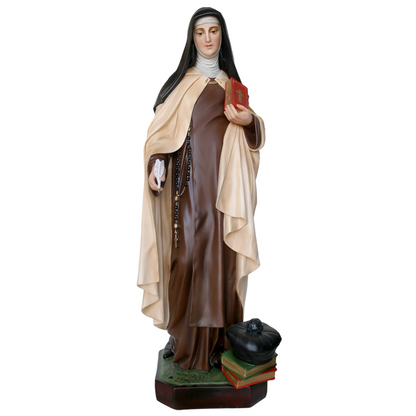 Statua Santa Teresa D'Avila 100 cm in Vetroresina