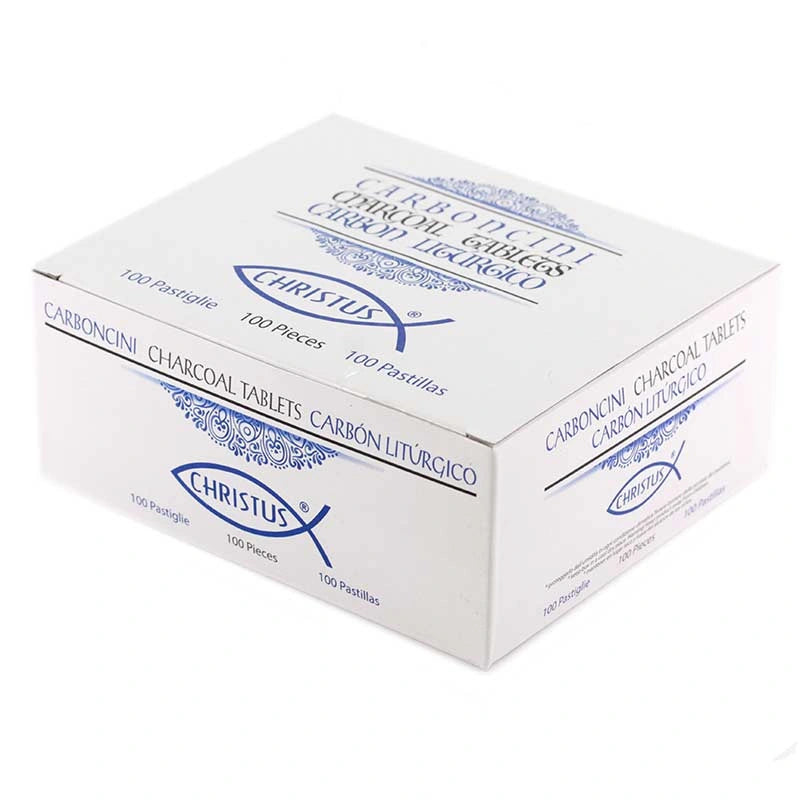 Carboncini Per Incenso Christus Diametro 4 cm Accensione Rapida 100 Pezzi