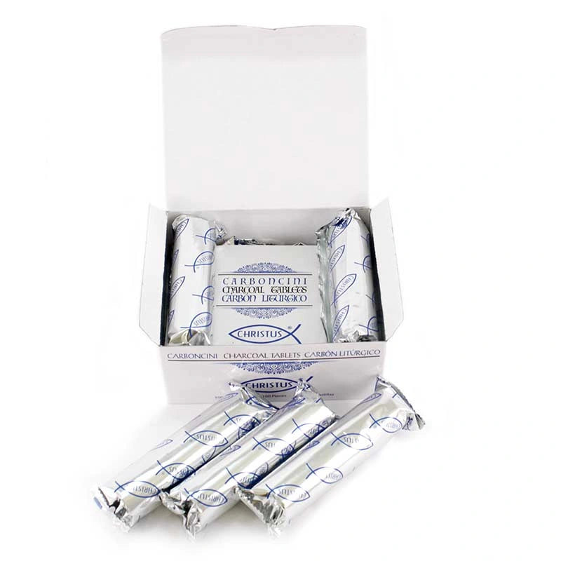 Carboncini Per Incenso Christus Diametro 4 cm Accensione Rapida 100 Pezzi