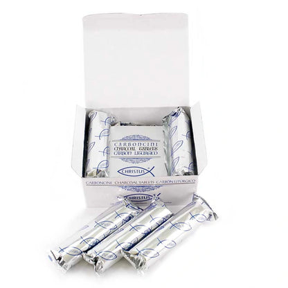 Carboncini Per Incenso Christus Diametro 4 cm Accensione Rapida 100 Pezzi