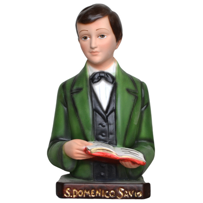 Statua San Domenico Savio Busto 18 cm in Resina Piena