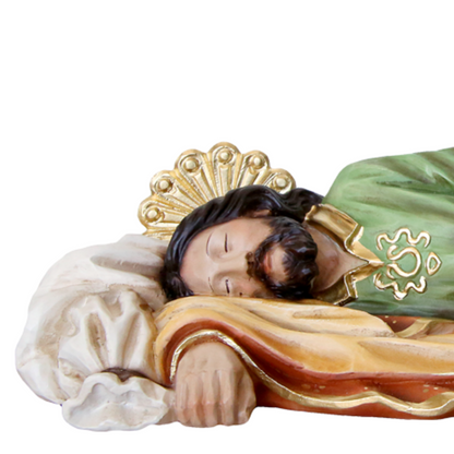 Statua San Giuseppe Dormiente 20 cm in Resina Piena