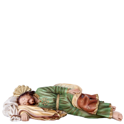 Statua San Giuseppe Dormiente 30 cm in Resina Piena