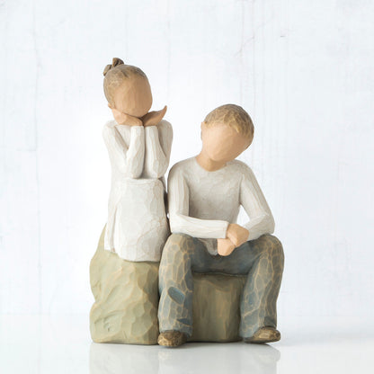 Statuetta Willow Tree 26187 Fratello e Sorella 14 Centimetri