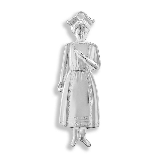 Ex Voto in Metallo per Grazia Ricevuta Bambina in Piedi 15 Centimetri
