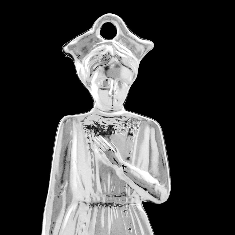 Ex Voto in Metallo per Grazia Ricevuta Bambina in Piedi 15 Centimetri